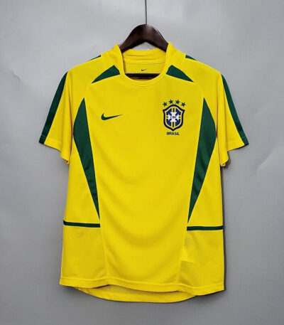 Brazil 2002 Retro Home Football Jersey