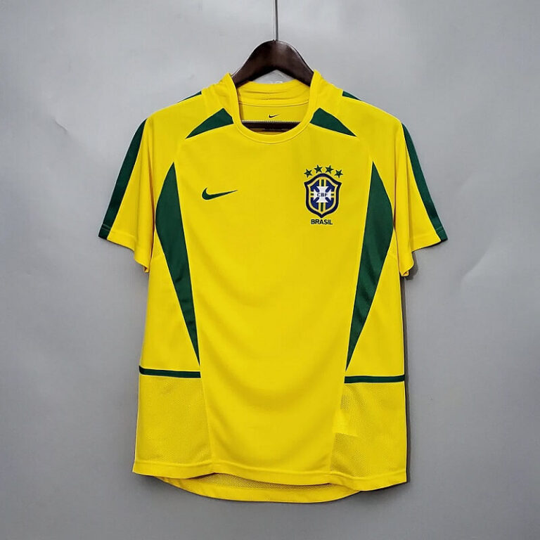 Brazil 2002 Retro Home Football Jersey