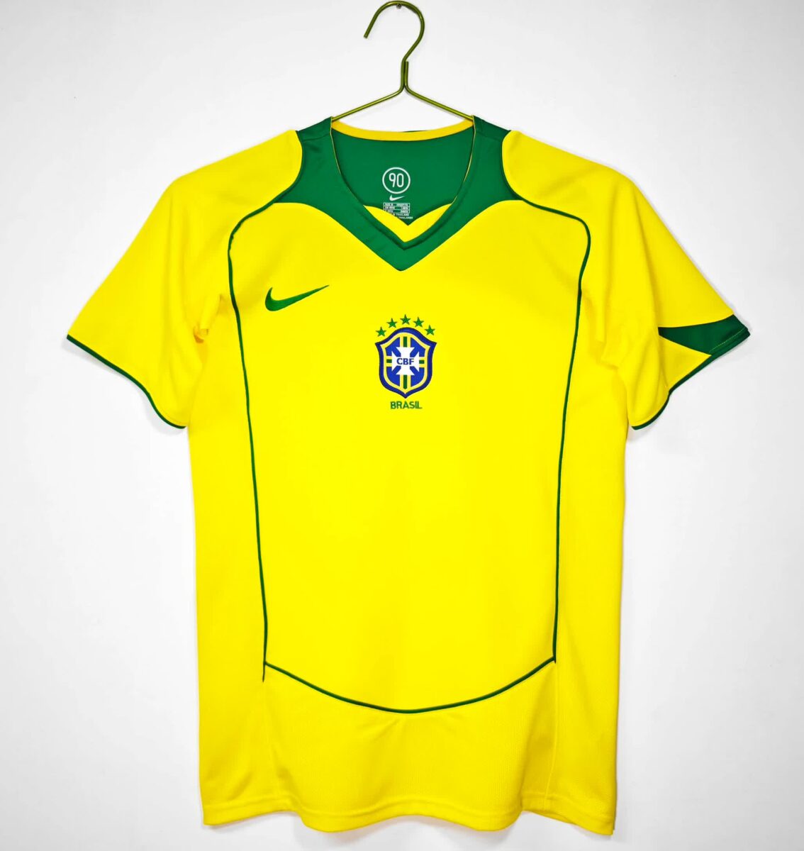 Brazil 20042006 Retro Home Jersey Ronaldinho #9 & Ronaldo #10 Classic Kit
