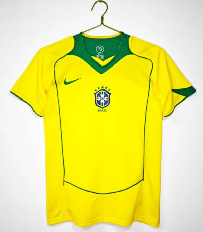 Brazil 20042006 Retro Home Jersey Ronaldinho #9 & Ronaldo #10 Classic Kit