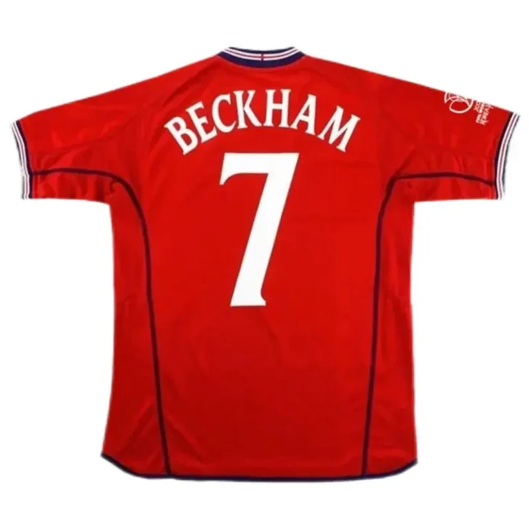England Beckham #7 Retro Away Jersey 2002 World Cup Classic Football Shirt