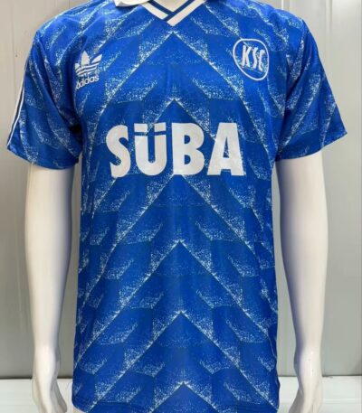 1989-1990 Karlsruher SC Adidas Away Retro Football Jersey