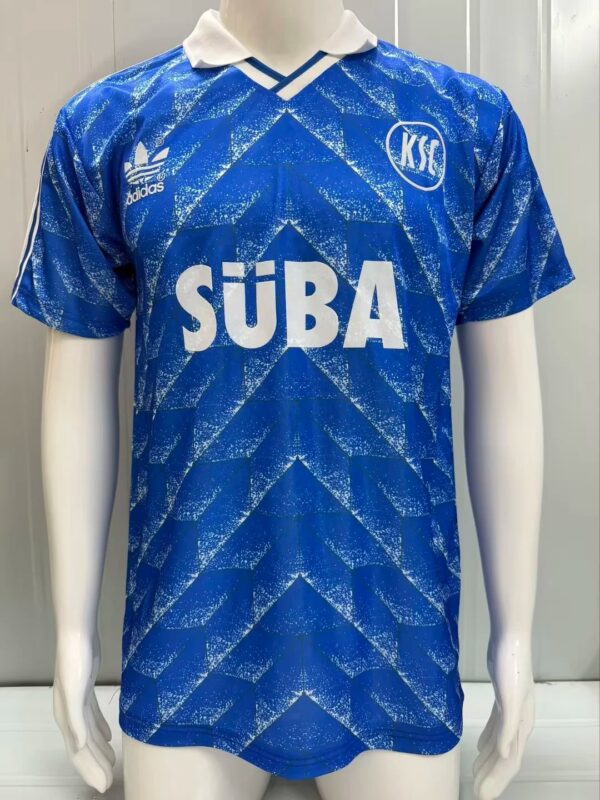 1989-1990 Karlsruher SC Adidas Away Retro Football Jersey